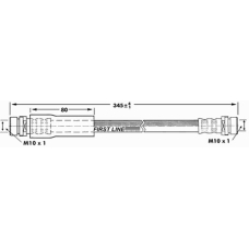 FBH6966 FIRST LINE Тормозной шланг