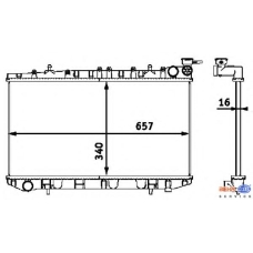 8MK 376 718-501 HELLA Радиатор, охлаждение двигателя
