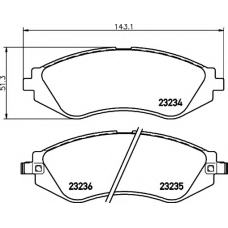 N-1223 COBREQ Комплект тормозных колодок, дисковый тормоз