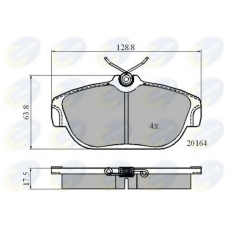 CBP0590 COMLINE Комплект тормозных колодок, дисковый тормоз