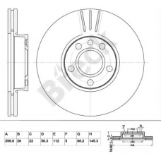 BR 386 VA100 BRECK Тормозной диск