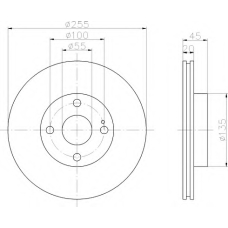 8DD 355 106-491 HELLA Тормозной диск
