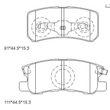 KD4203 ASIMCO Комплект тормозных колодок, дисковый тормоз