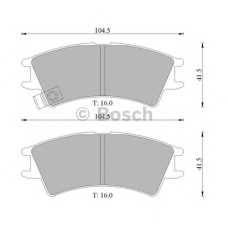 0 986 505 098 BOSCH Комплект тормозных колодок, дисковый тормоз