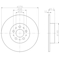 MDC1593 MINTEX Тормозной диск