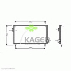94-6296 KAGER Конденсатор, кондиционер