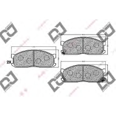 BP1255 DJ PARTS Комплект тормозных колодок, дисковый тормоз