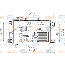 8FC 351 317-494 HELLA Конденсатор, кондиционер