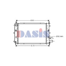 099297N AKS DASIS Радиатор, охлаждение двигателя
