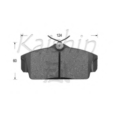 D1230 KAISHIN Комплект тормозных колодок, дисковый тормоз