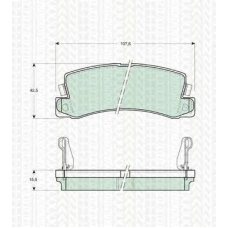 8110 13172 TRIDON Brake pads - rear