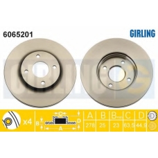 6065201 GIRLING Тормозной диск