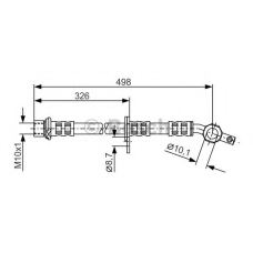 1 987 481 105 BOSCH Тормозной шланг