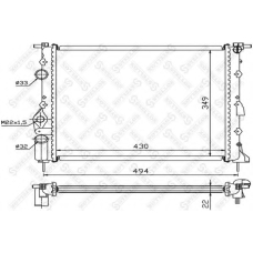 10-25040-SX STELLOX Радиатор, охлаждение двигателя