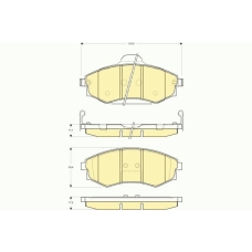 6132569 GIRLING Комплект тормозных колодок, дисковый тормоз