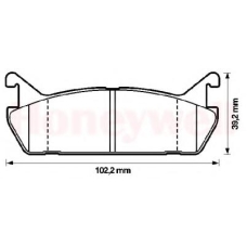 572163B BENDIX Комплект тормозных колодок, дисковый тормоз