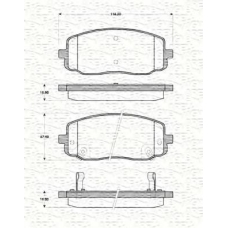 363702161430 MAGNETI MARELLI Комплект тормозных колодок, дисковый тормоз