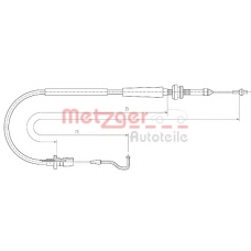 11.0637 METZGER Тросик газа