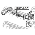 1287-ACC FEBEST Натяжной ролик, поликлиновой  ремень