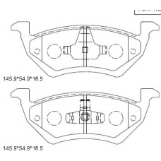 KD6514 ASIMCO Комплект тормозных колодок, дисковый тормоз