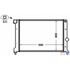 8MK 376 766-111 HELLA Радиатор, охлаждение двигателя