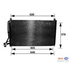8FC 351 036-181 HELLA Конденсатор, кондиционер
