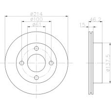 8DD 355 103-821 HELLA PAGID Тормозной диск