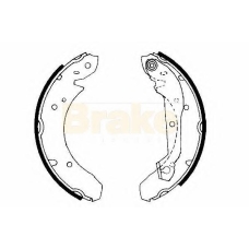 SH2166 BRAKE ENGINEERING Комплект тормозных колодок