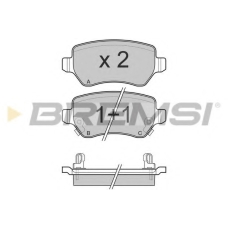 BP3027 BREMSI Комплект тормозных колодок, дисковый тормоз