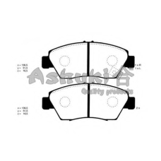 H025-35J ASHUKI Комплект тормозных колодок, дисковый тормоз