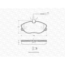 363702160363 MAGNETI MARELLI Комплект тормозных колодок, дисковый тормоз