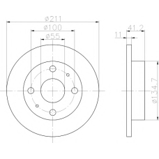 8DD 355 107-291 HELLA PAGID Тормозной диск