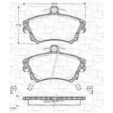 363702161030 MAGNETI MARELLI Комплект тормозных колодок, дисковый тормоз
