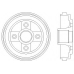MBD198 MINTEX Тормозной барабан