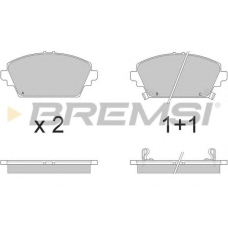 BP2870 BREMSI Комплект тормозных колодок, дисковый тормоз