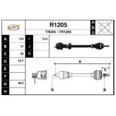 R1205 SNRA Приводной вал