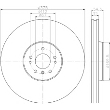 8DD 355 115-421 HELLA PAGID Тормозной диск