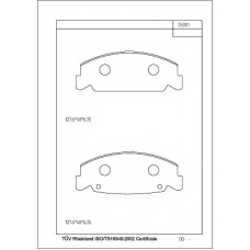 KD55107 ASIMCO Комплект тормозных колодок, дисковый тормоз