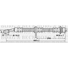 BBH7018 BORG & BECK Тормозной шланг