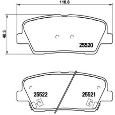 P 30 063 BREMBO Комплект тормозных колодок, дисковый тормоз