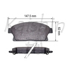 D10178 KAISHIN Комплект тормозных колодок, дисковый тормоз