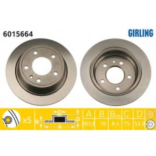 6015664 GIRLING Тормозной диск