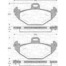 363702161086 MAGNETI MARELLI Комплект тормозных колодок, дисковый тормоз