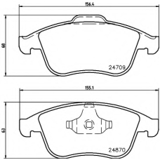 8DB 355 014-801 HELLA PAGID Комплект тормозных колодок, дисковый тормоз