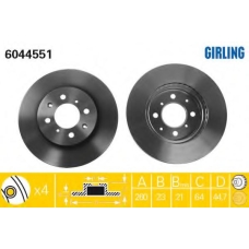 6044551 GIRLING Тормозной диск