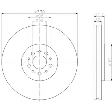 8DD 355 109-381 HELLA Тормозной диск