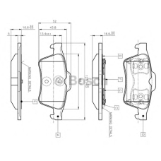 0 986 TB2 410 BOSCH Комплект тормозных колодок, дисковый тормоз
