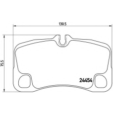 P 65 022 BREMBO Комплект тормозных колодок, дисковый тормоз