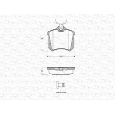 363702160345 MAGNETI MARELLI Комплект тормозных колодок, дисковый тормоз