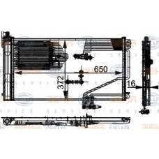 8FC 351 301-344 HELLA Конденсатор, кондиционер